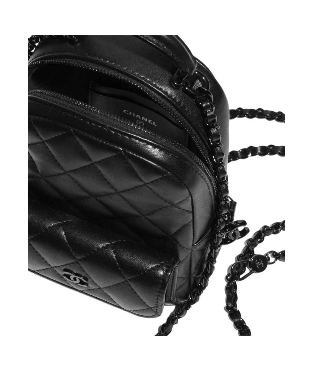 CHANEL Черный кожаный рюкзак, фото 5