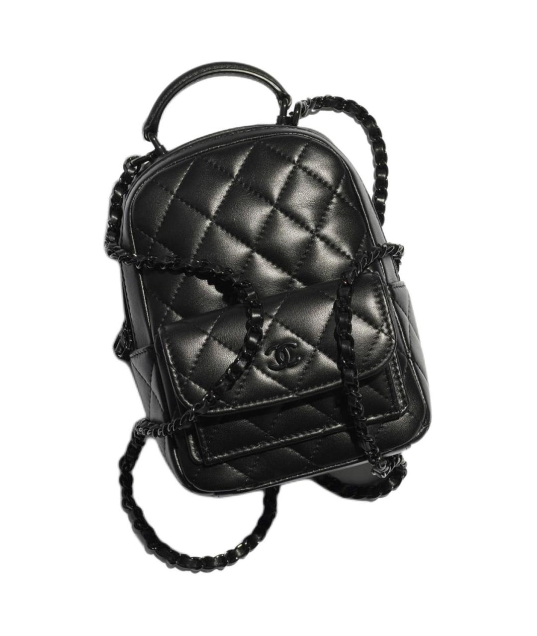 CHANEL Черный кожаный рюкзак, фото 2