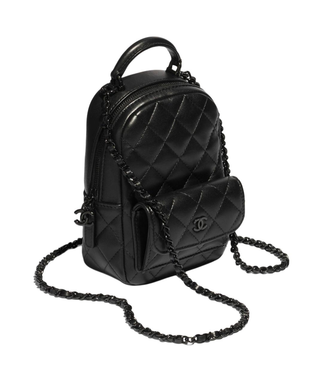 CHANEL Черный кожаный рюкзак, фото 3