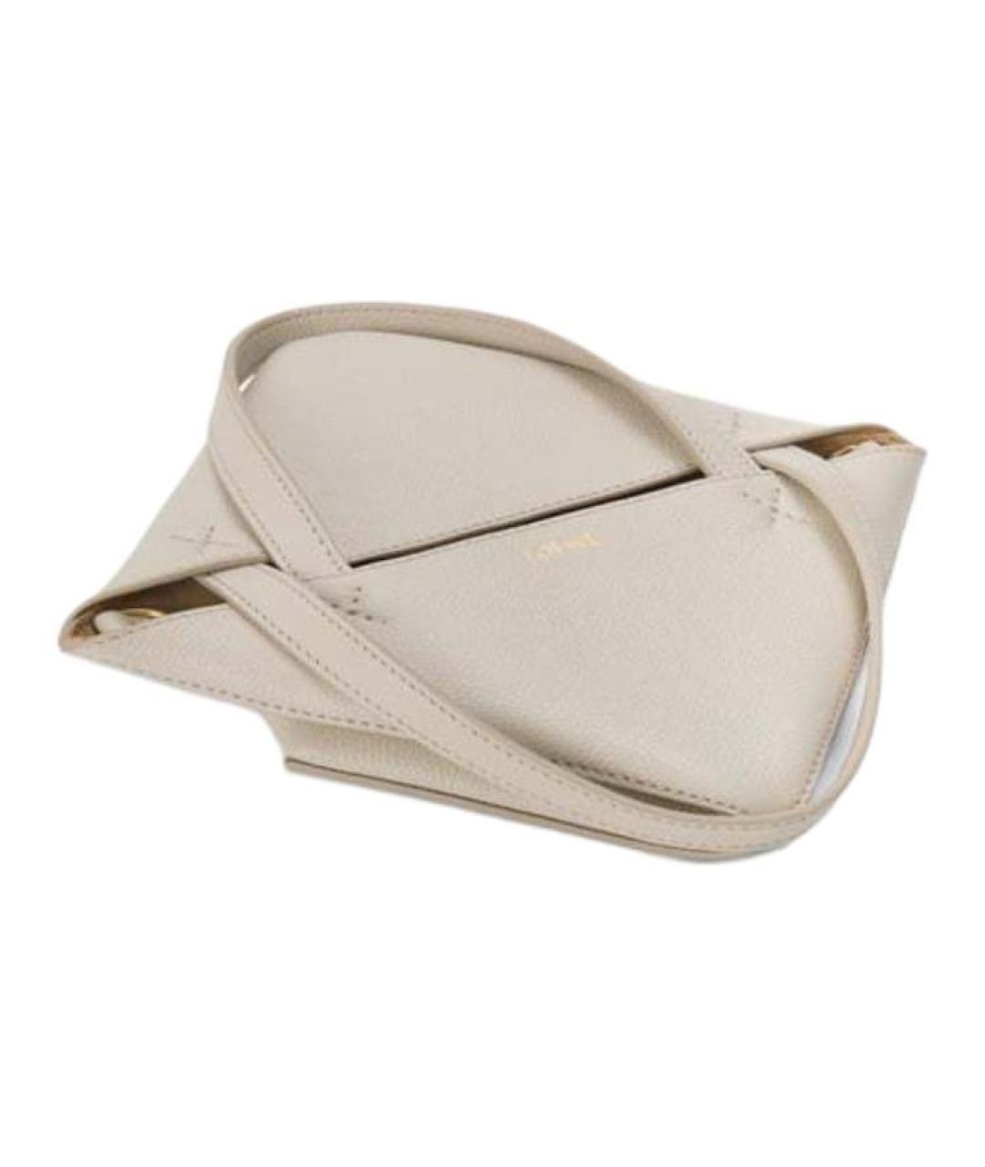 LOEWE Бежевая кожаная сумка через плечо, фото 6