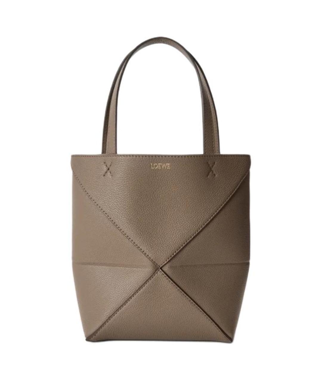 LOEWE Коричневая кожаная сумка через плечо, фото 1