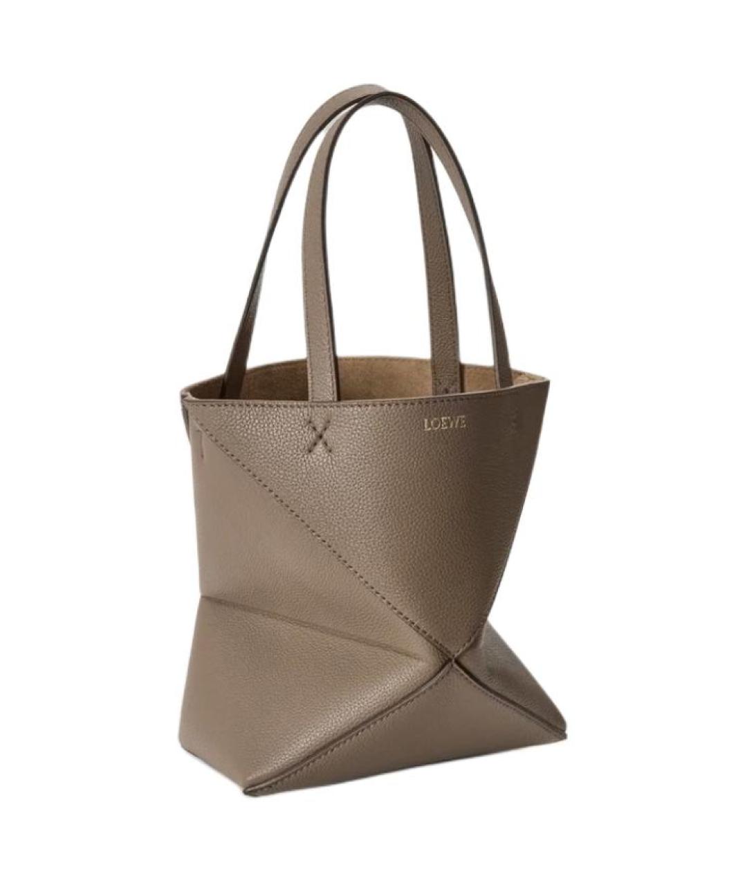 LOEWE Коричневая кожаная сумка через плечо, фото 2