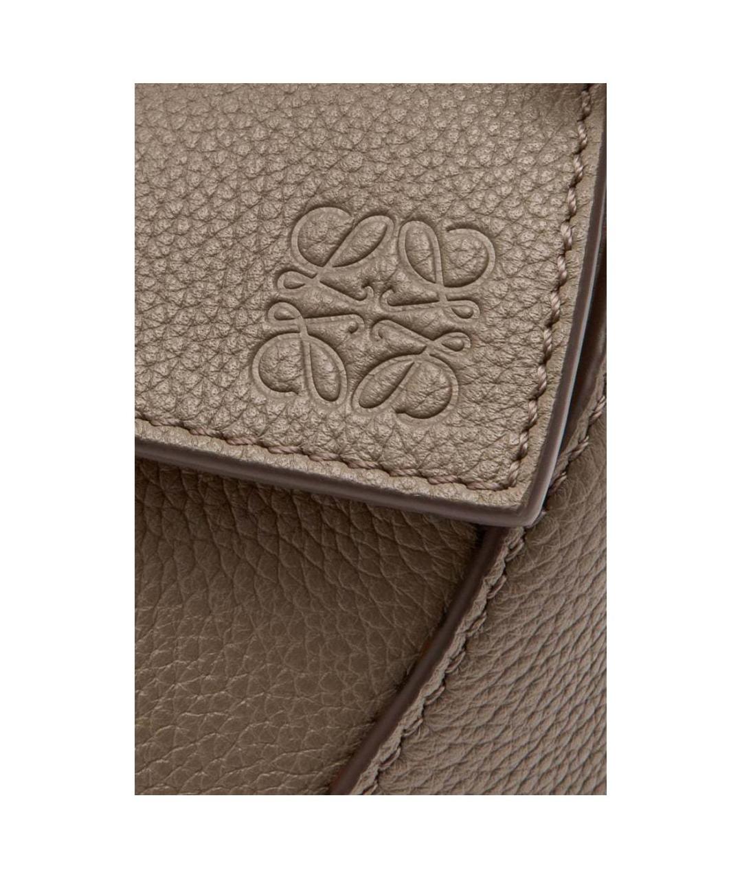 LOEWE Коричневая кожаная сумка через плечо, фото 7