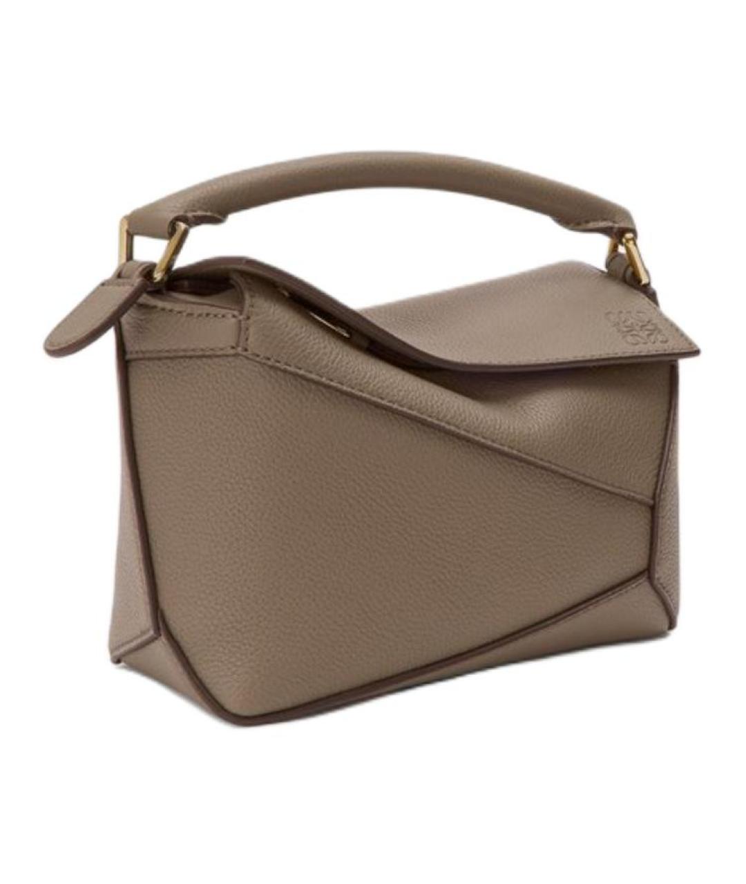 LOEWE Коричневая кожаная сумка через плечо, фото 3