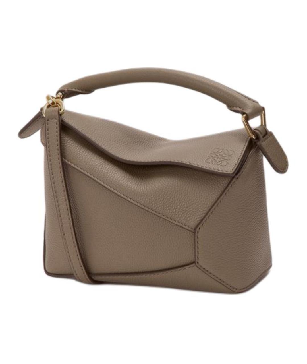 LOEWE Коричневая кожаная сумка через плечо, фото 1