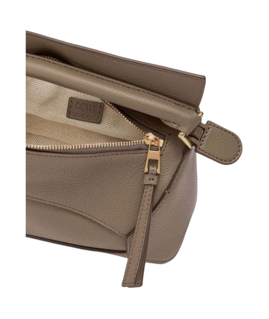LOEWE Коричневая кожаная сумка через плечо, фото 6