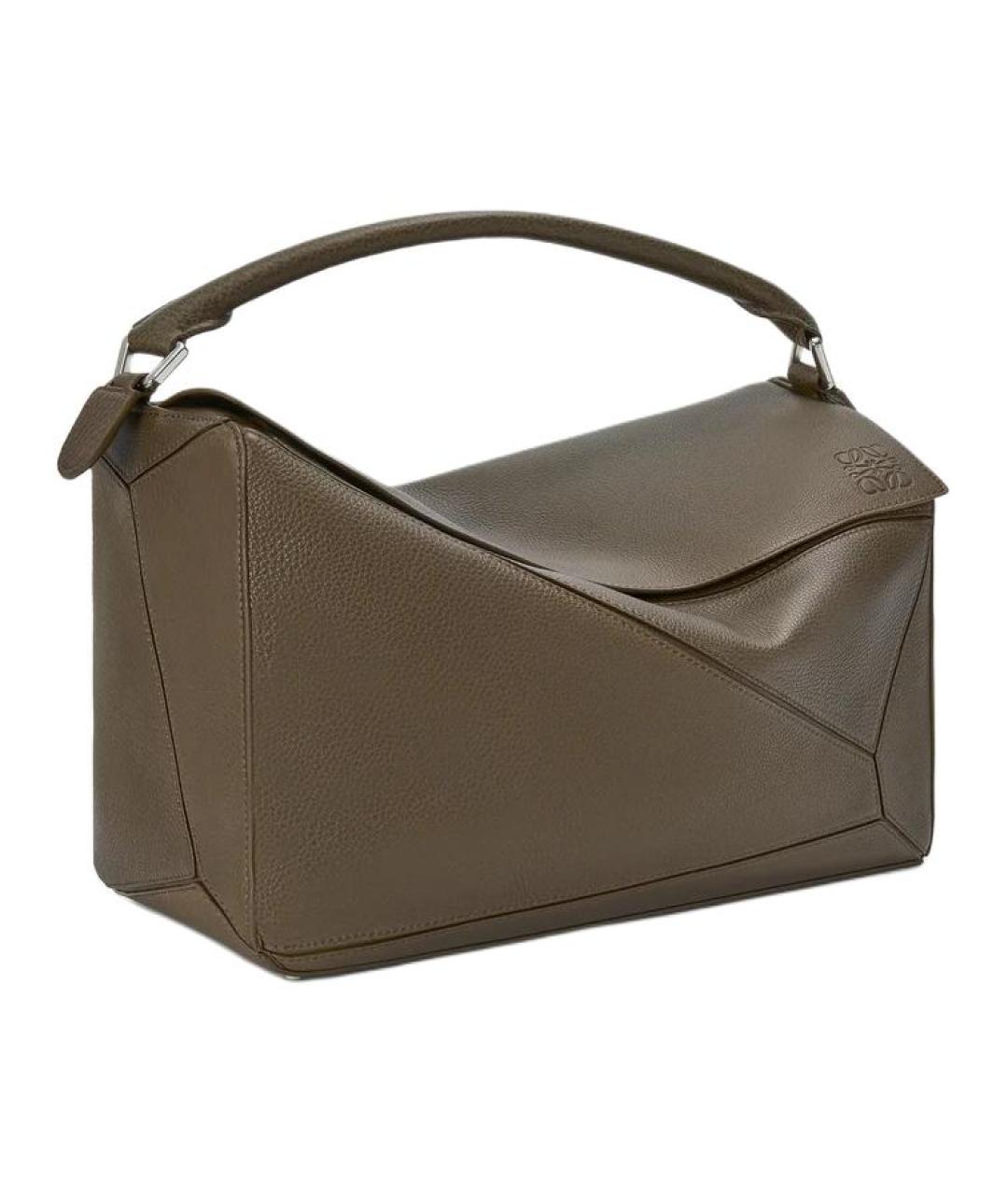 LOEWE Коричневая кожаная сумка на плечо, фото 4