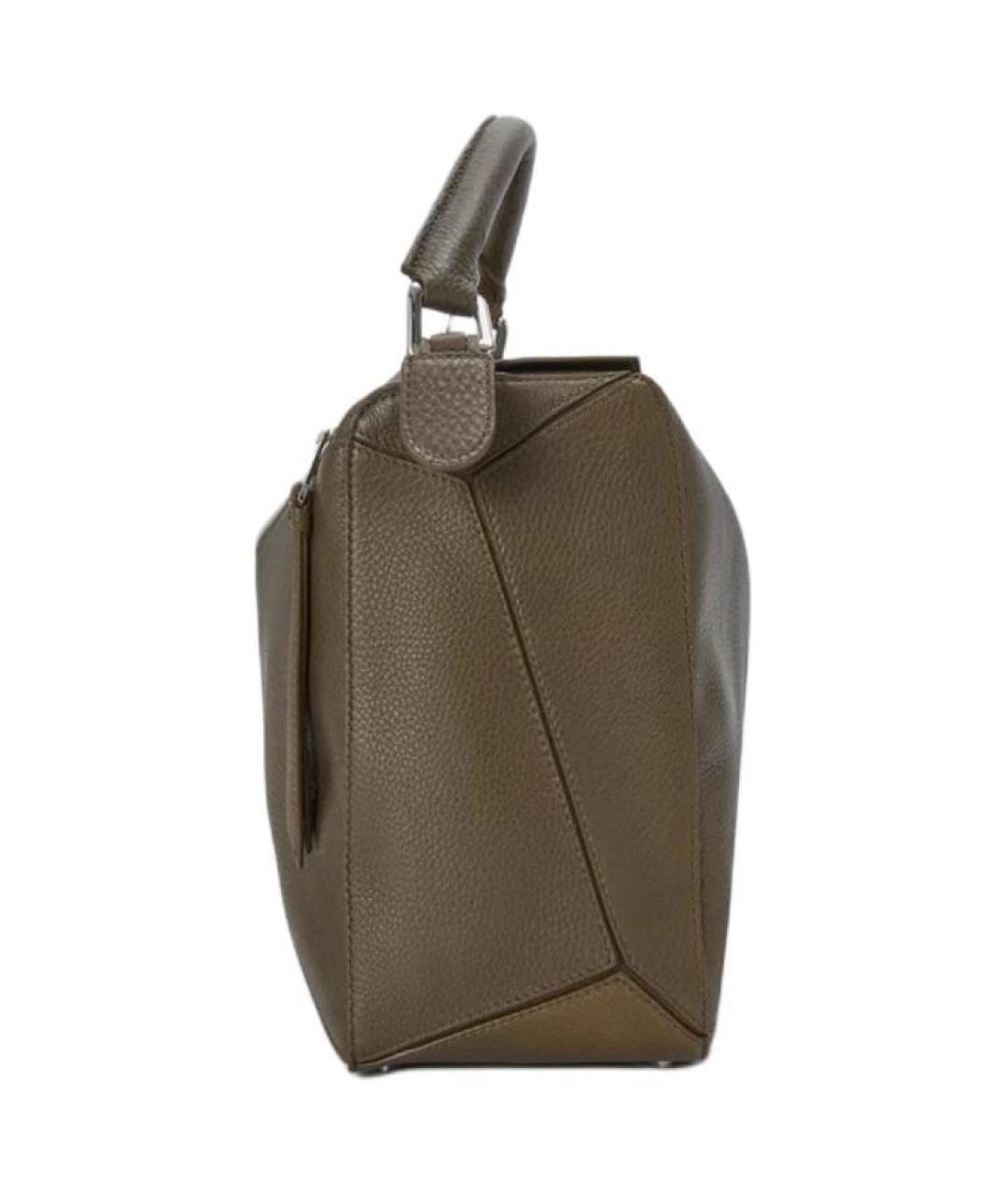 LOEWE Коричневая кожаная сумка на плечо, фото 2