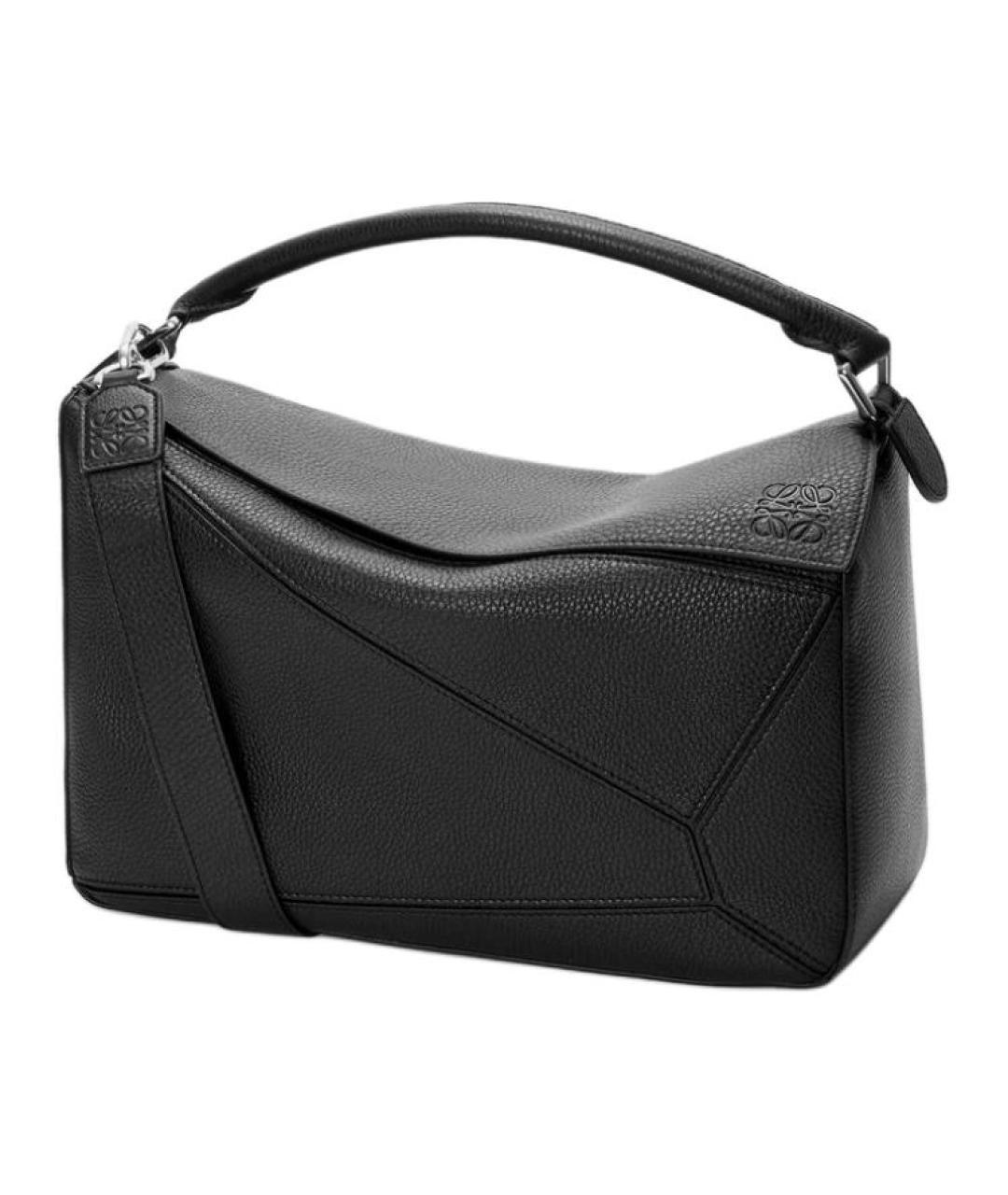 LOEWE Черная кожаная сумка на плечо, фото 4