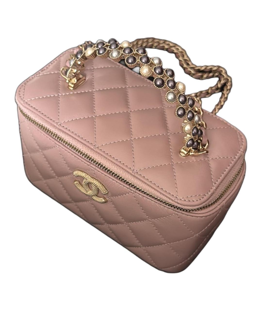 CHANEL Розовая кожаная сумка через плечо, фото 3