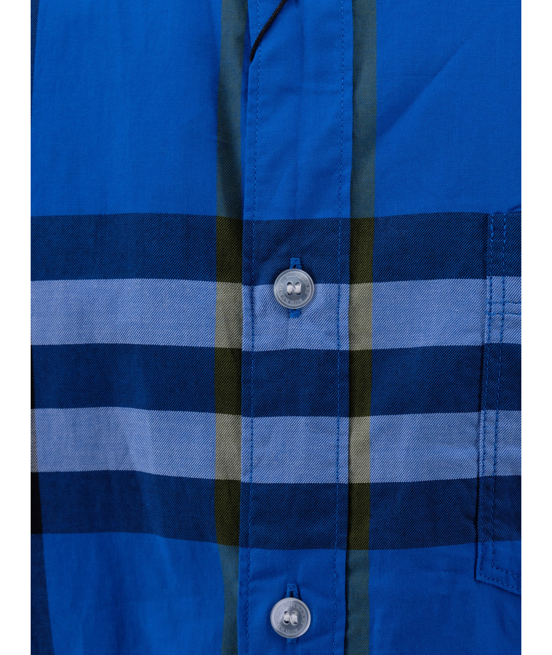 BURBERRY Синяя хлопковая кэжуал рубашка, фото 3
