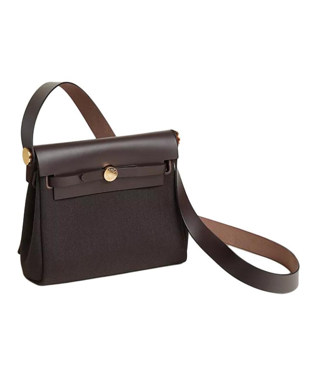 HERMES Коричневая кожаная сумка через плечо, фото 2