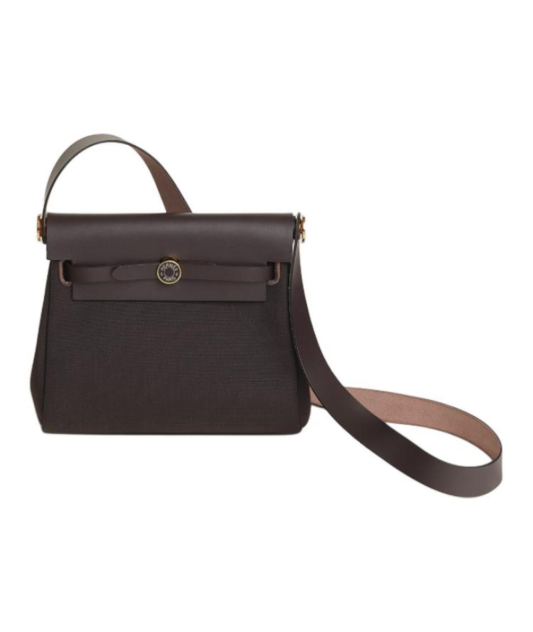 HERMES Коричневая кожаная сумка через плечо, фото 1