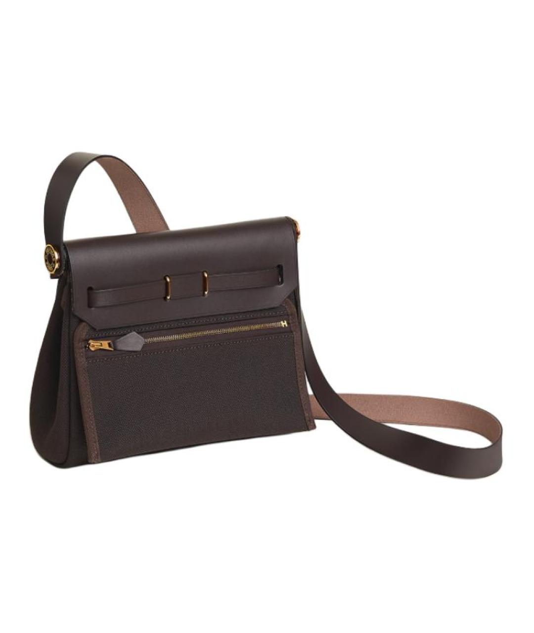 HERMES Коричневая кожаная сумка через плечо, фото 3