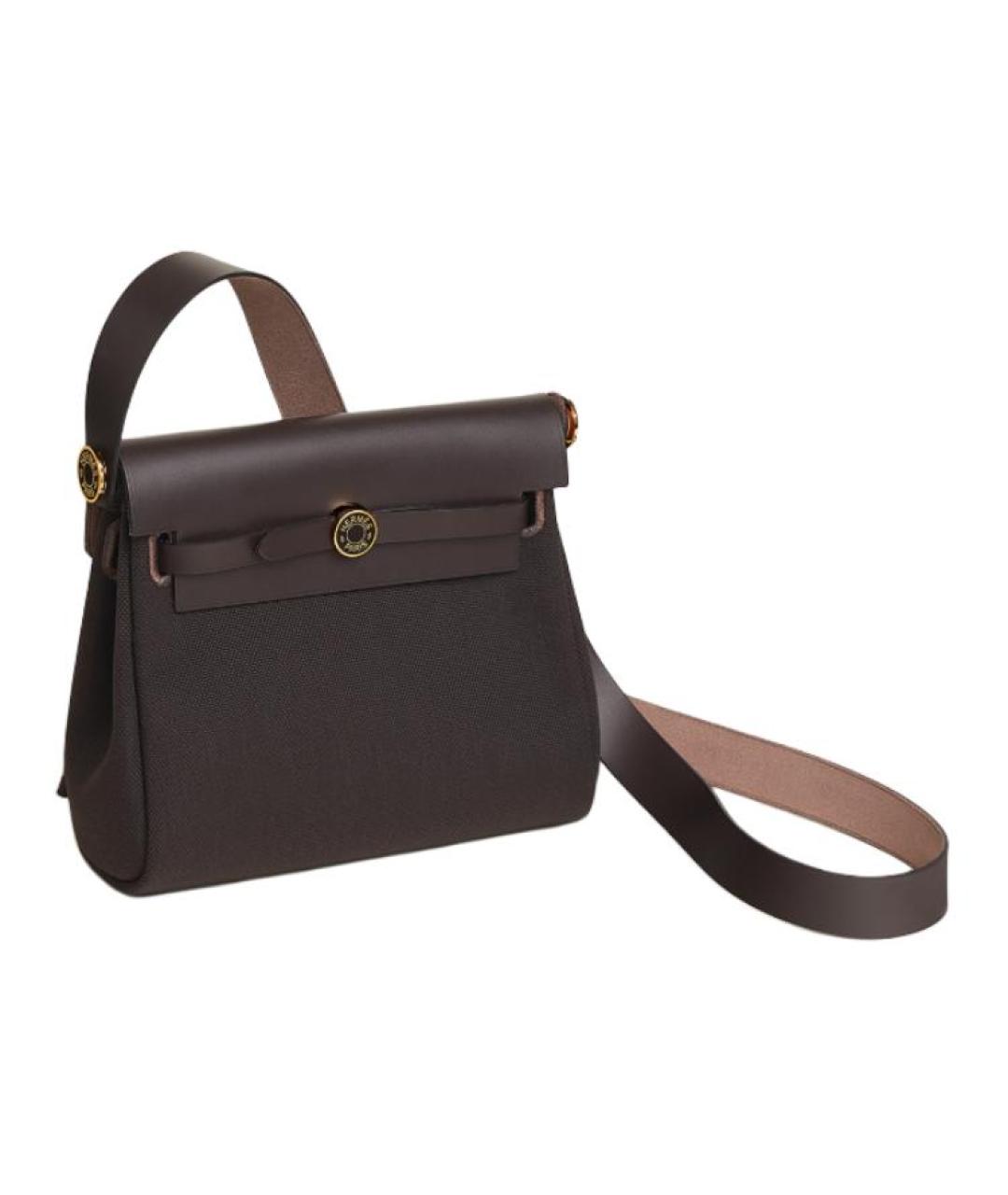 HERMES Коричневая кожаная сумка через плечо, фото 2