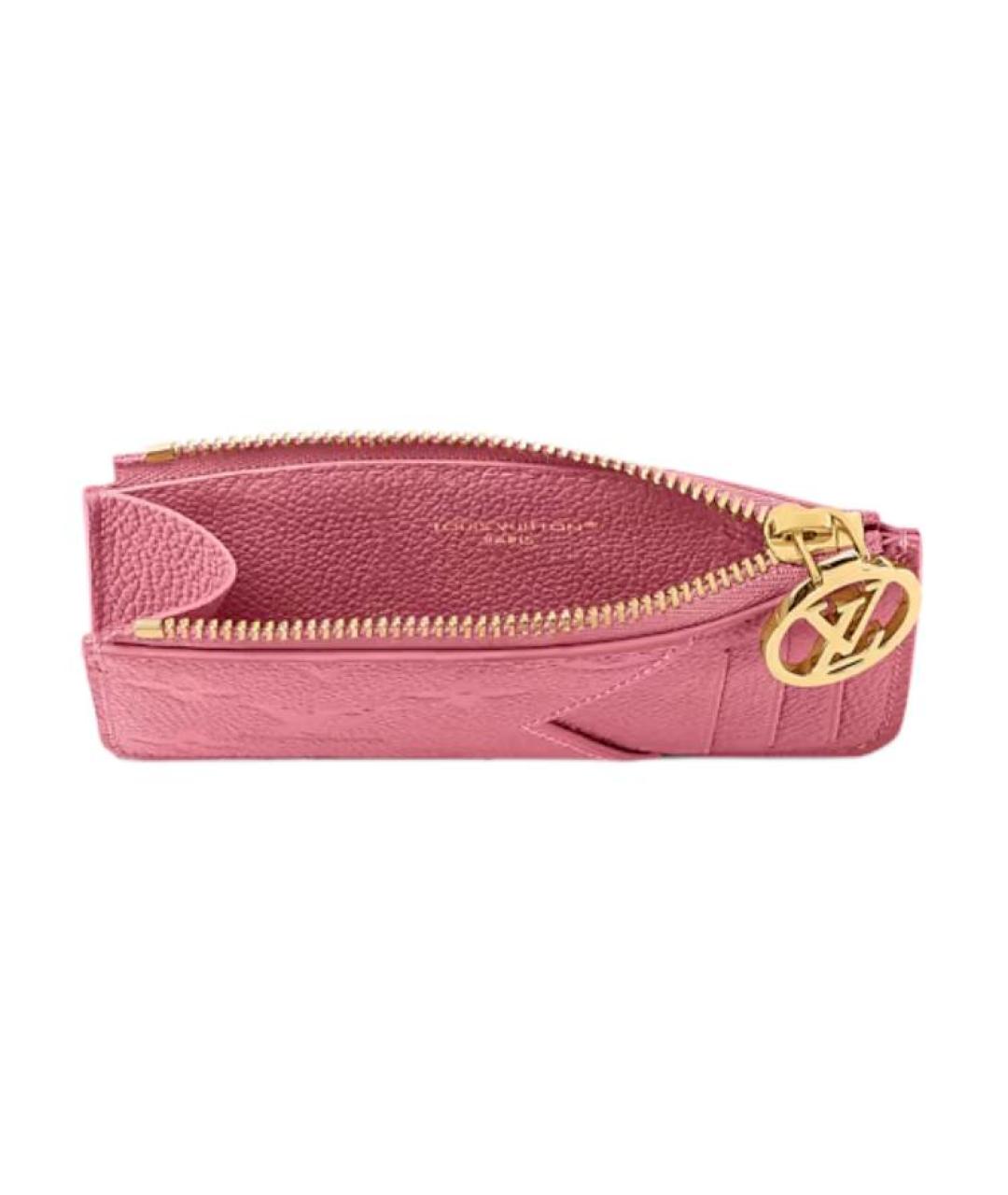 LOUIS VUITTON Розовый кожаный кардхолдер, фото 4