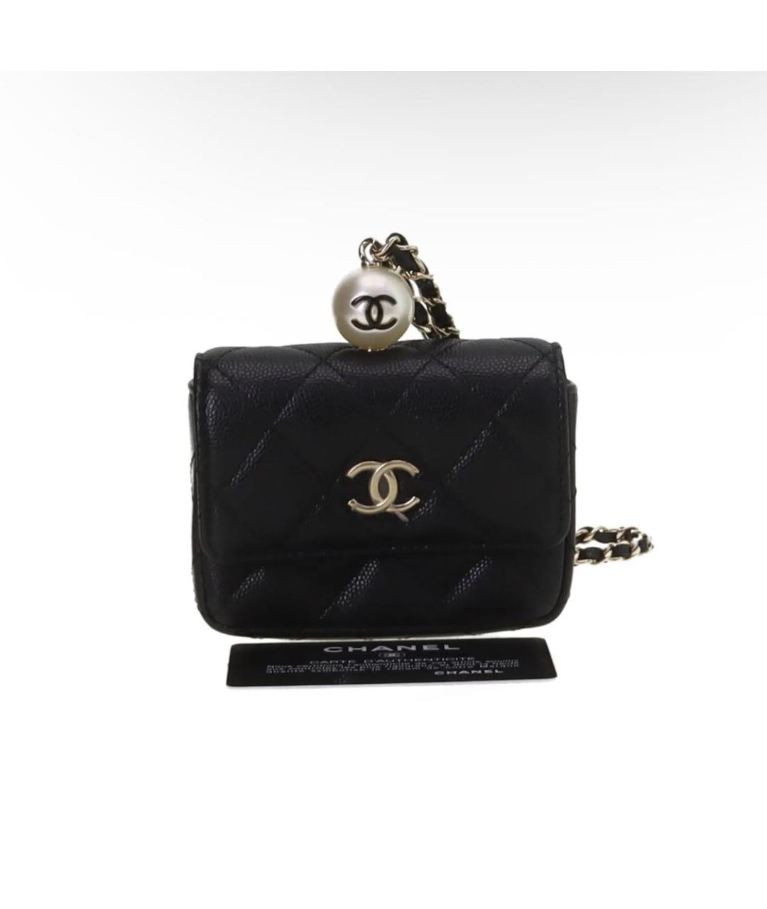 CHANEL Черная кожаная сумка через плечо, фото 3