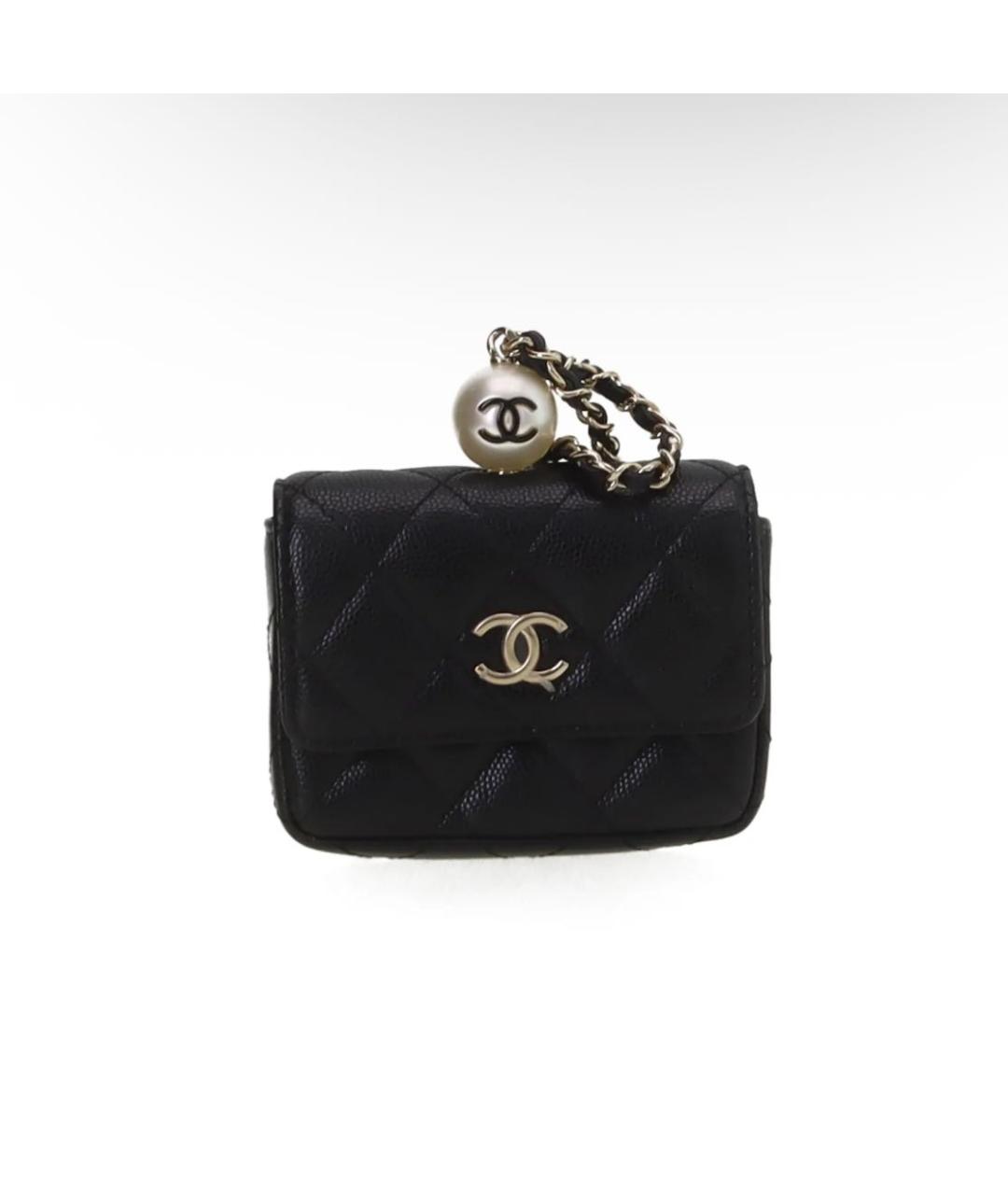 CHANEL Черная кожаная сумка через плечо, фото 2