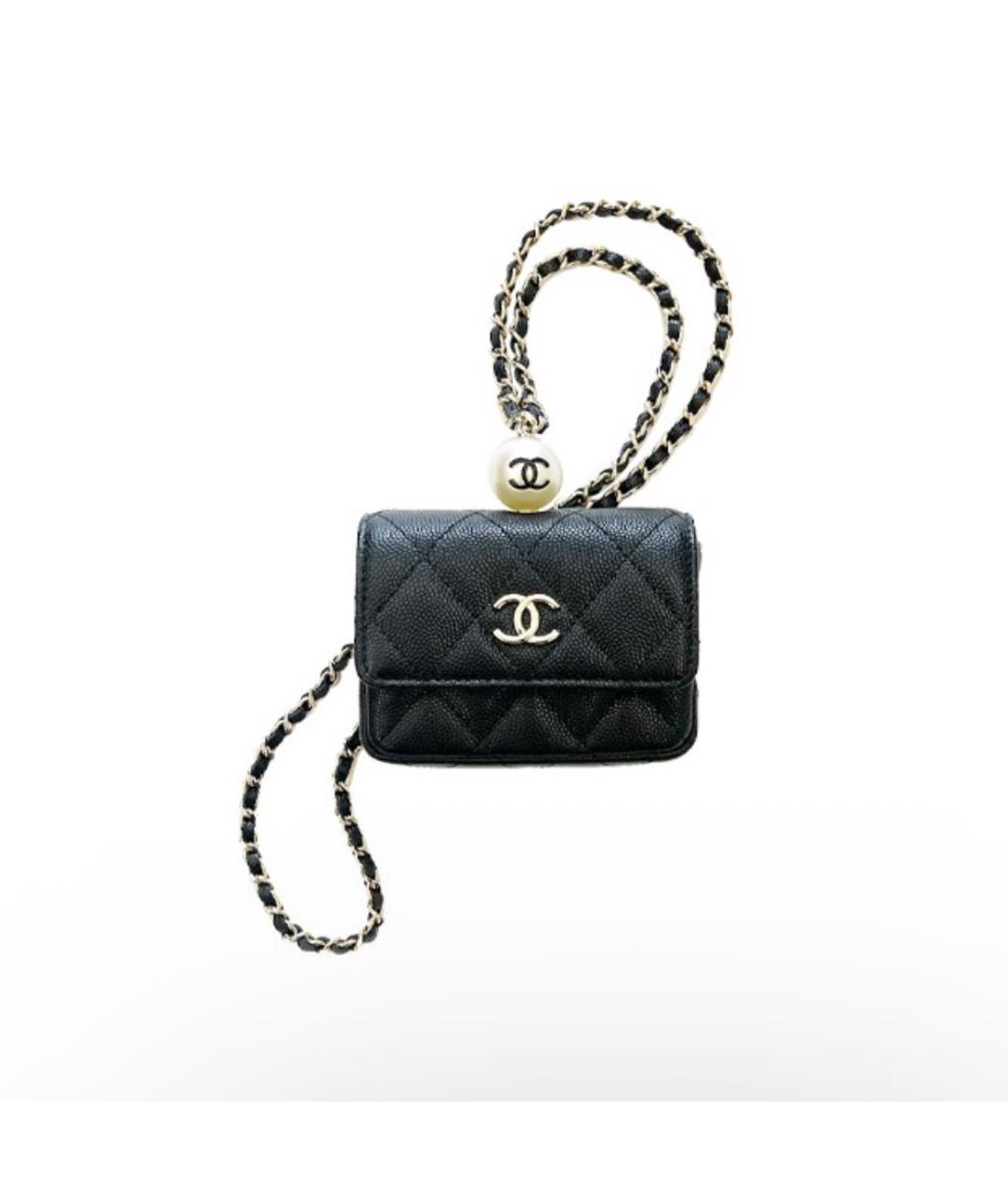 CHANEL Черная кожаная сумка через плечо, фото 9