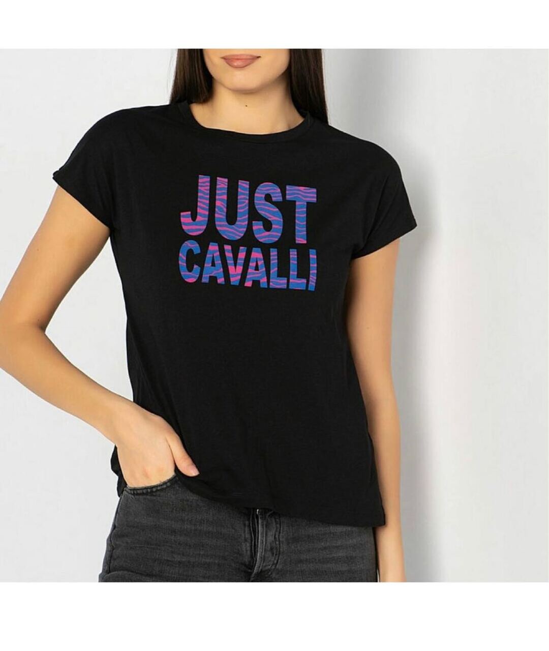 JUST CAVALLI Черная футболка, фото 4