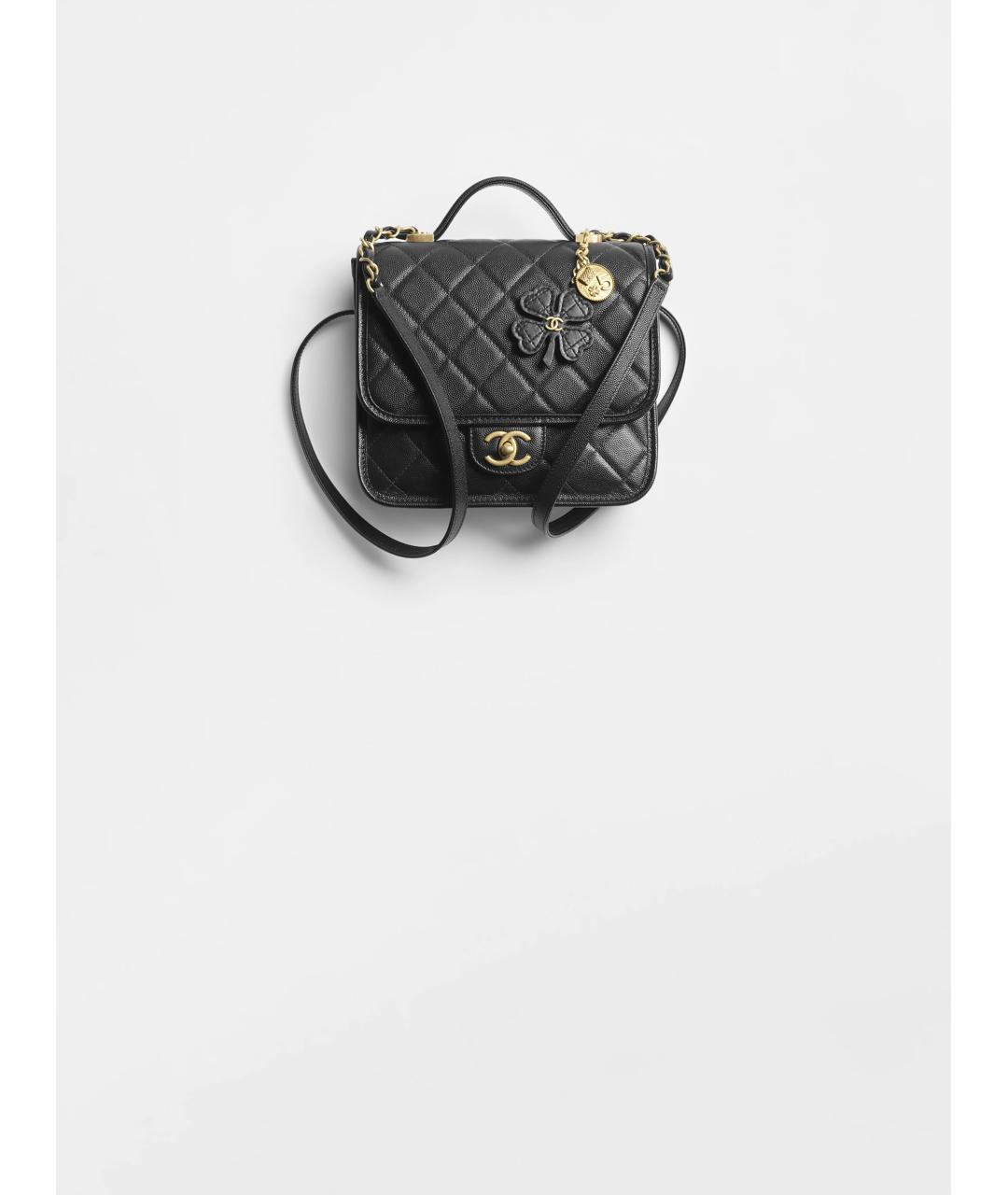 CHANEL Черная кожаная сумка через плечо, фото 3