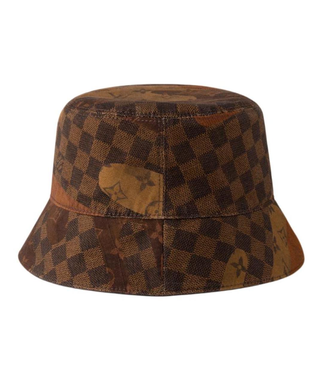 LOUIS VUITTON Коричневая хлопковая панама, фото 4