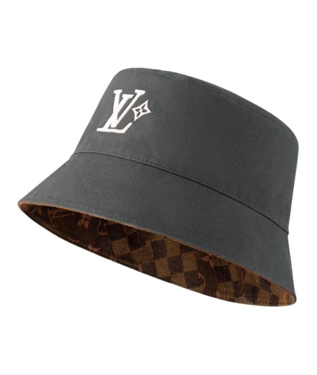 LOUIS VUITTON Коричневая хлопковая панама, фото 5