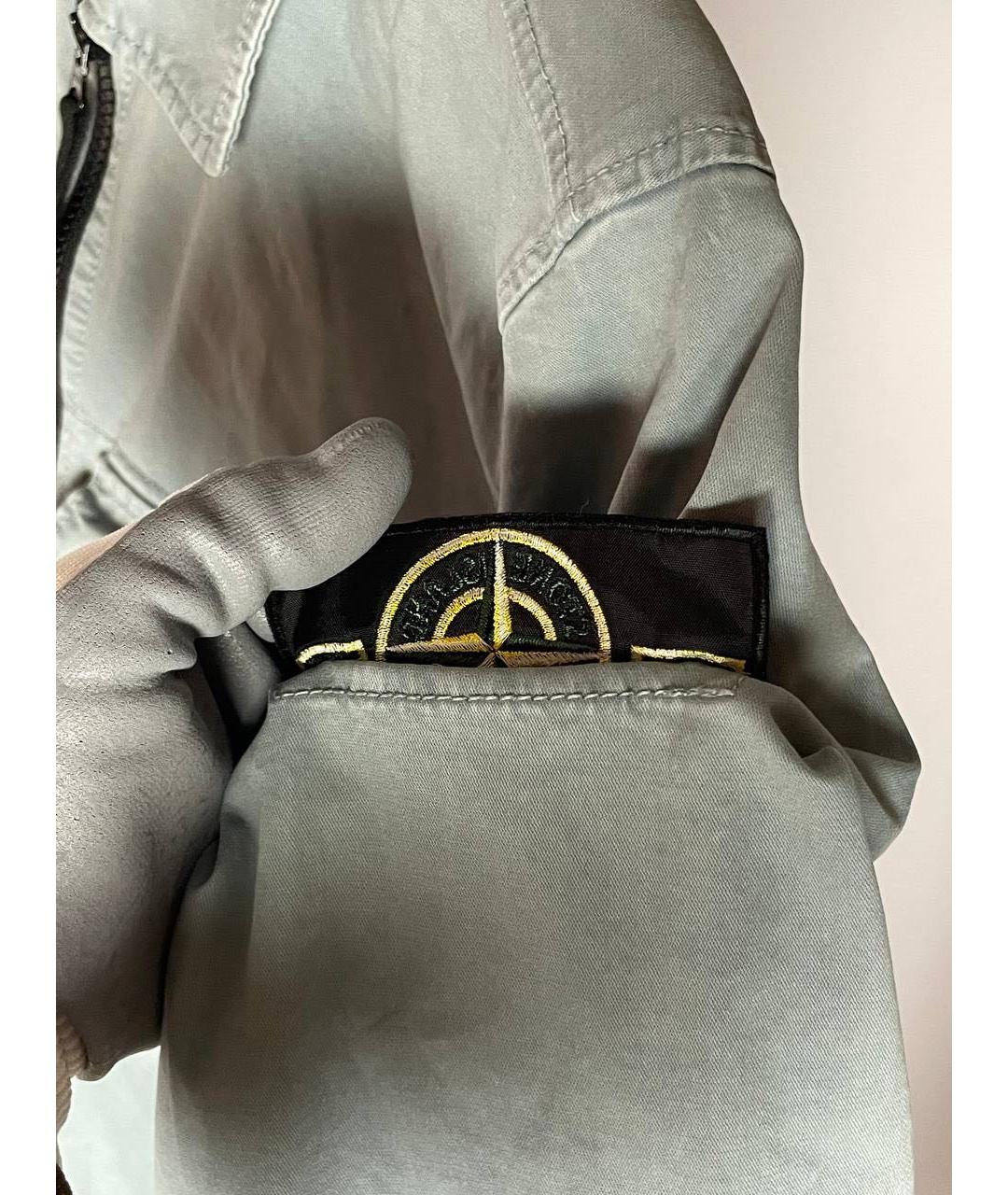 STONE ISLAND Голубая хлопковая куртка, фото 3