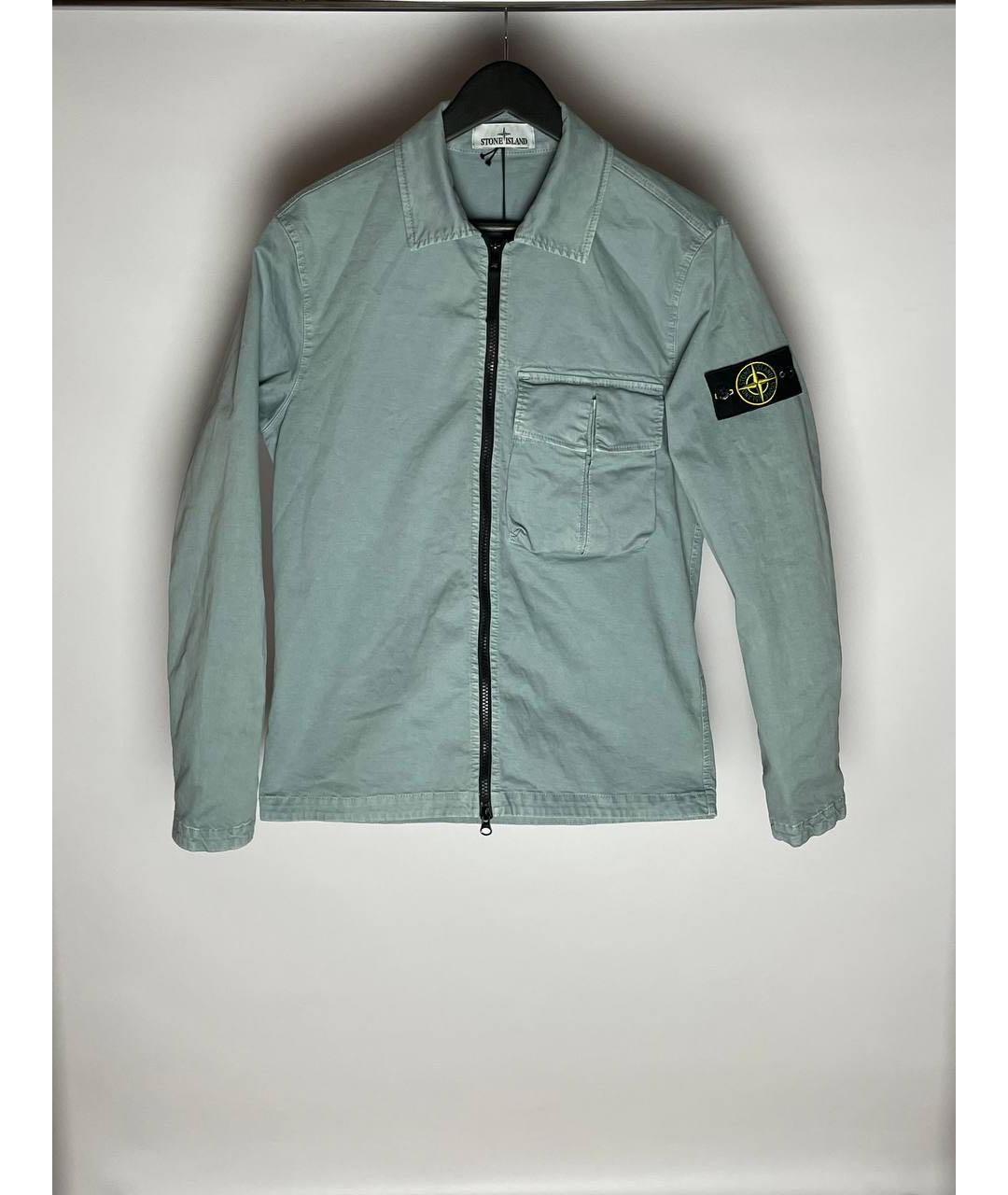 STONE ISLAND Голубая хлопковая куртка, фото 9