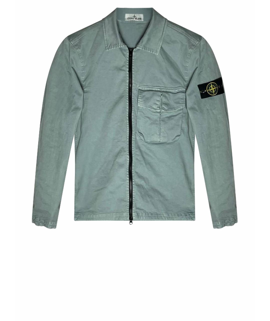 STONE ISLAND Голубая хлопковая куртка, фото 1