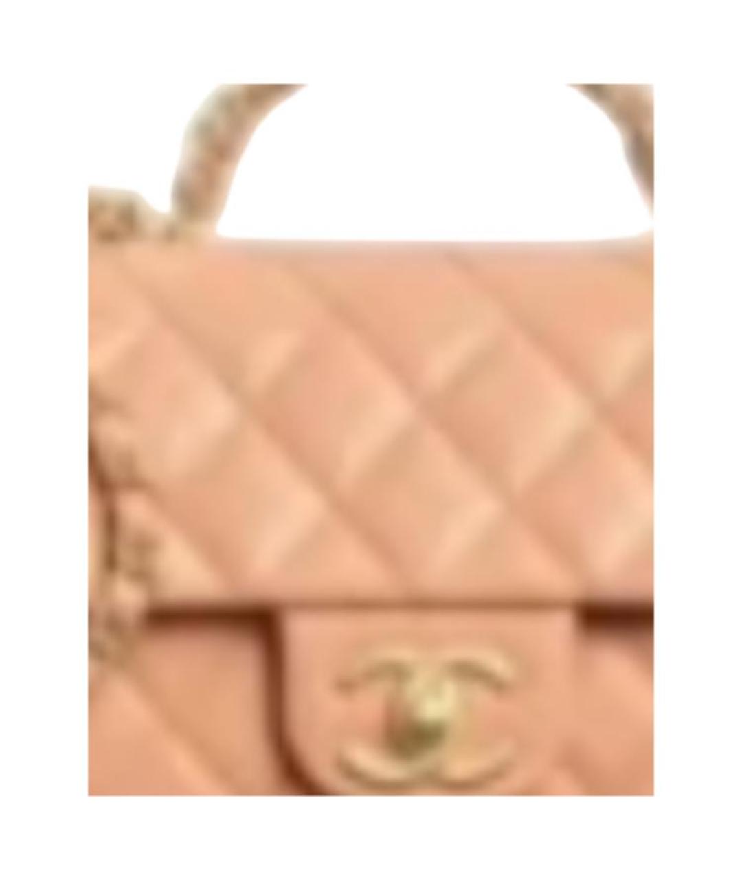 CHANEL Бежевая кожаная сумка через плечо, фото 3