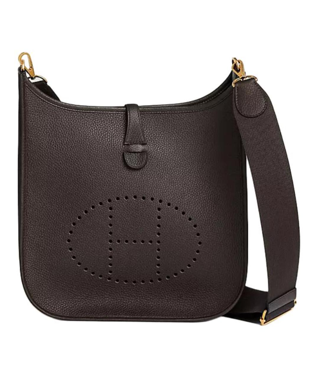 HERMES Коричневая кожаная сумка через плечо, фото 1