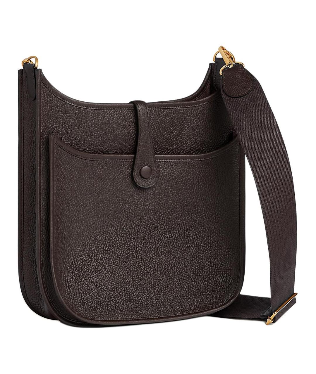 HERMES Коричневая кожаная сумка через плечо, фото 3