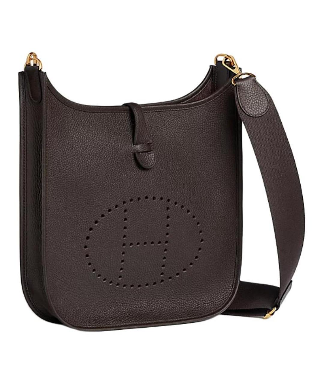 HERMES Коричневая кожаная сумка через плечо, фото 2