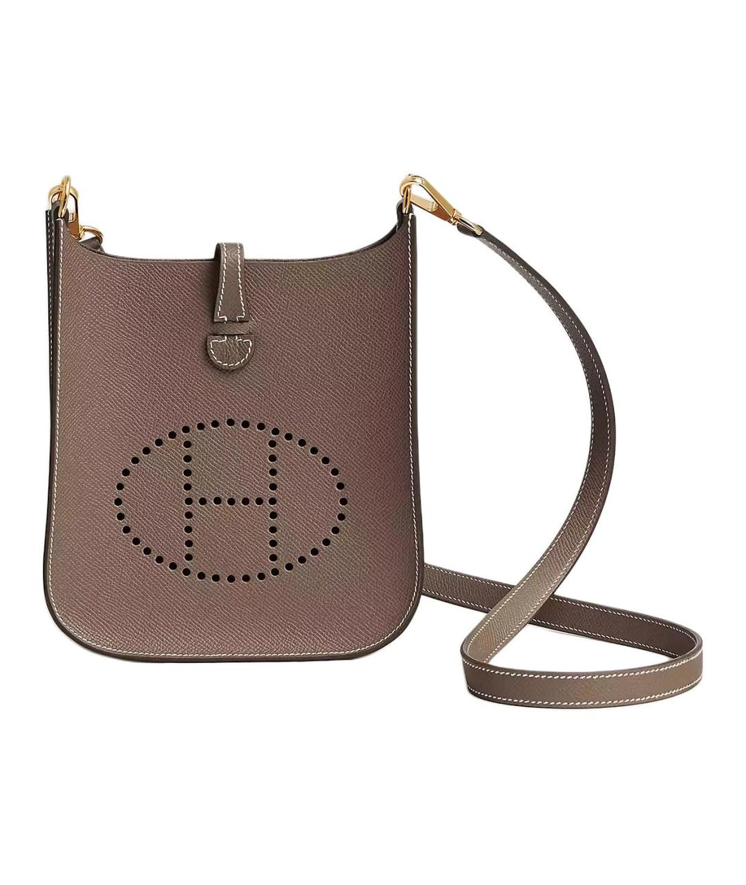 HERMES Коричневая кожаная сумка через плечо, фото 1