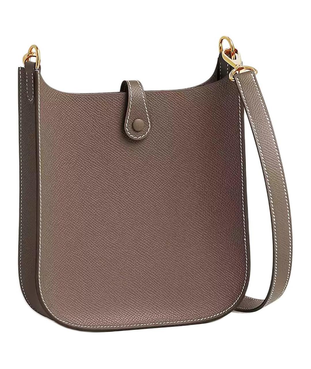 HERMES Коричневая кожаная сумка через плечо, фото 3