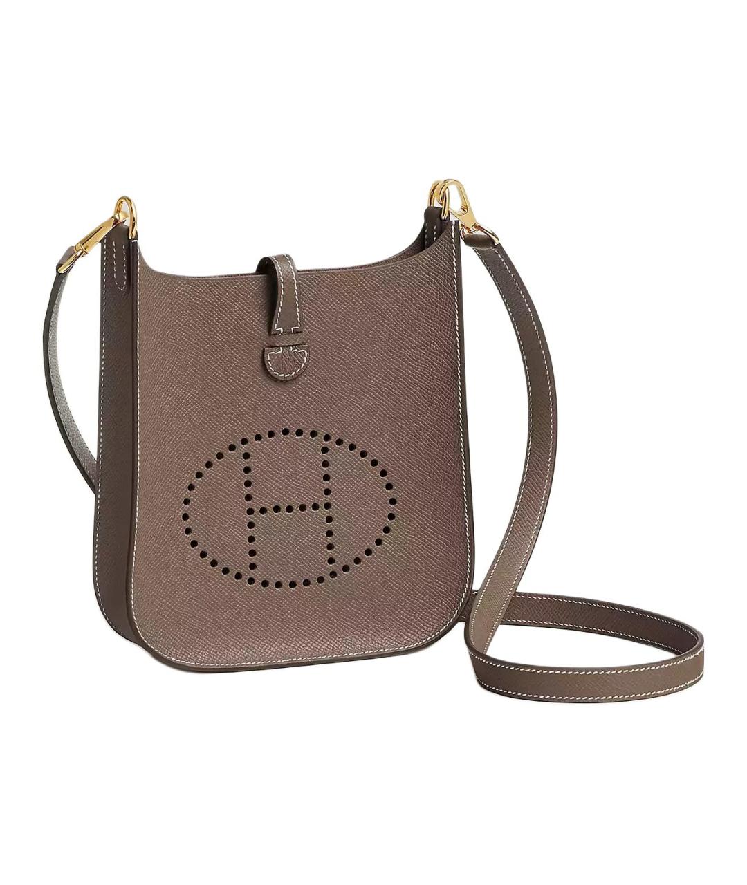 HERMES Коричневая кожаная сумка через плечо, фото 2