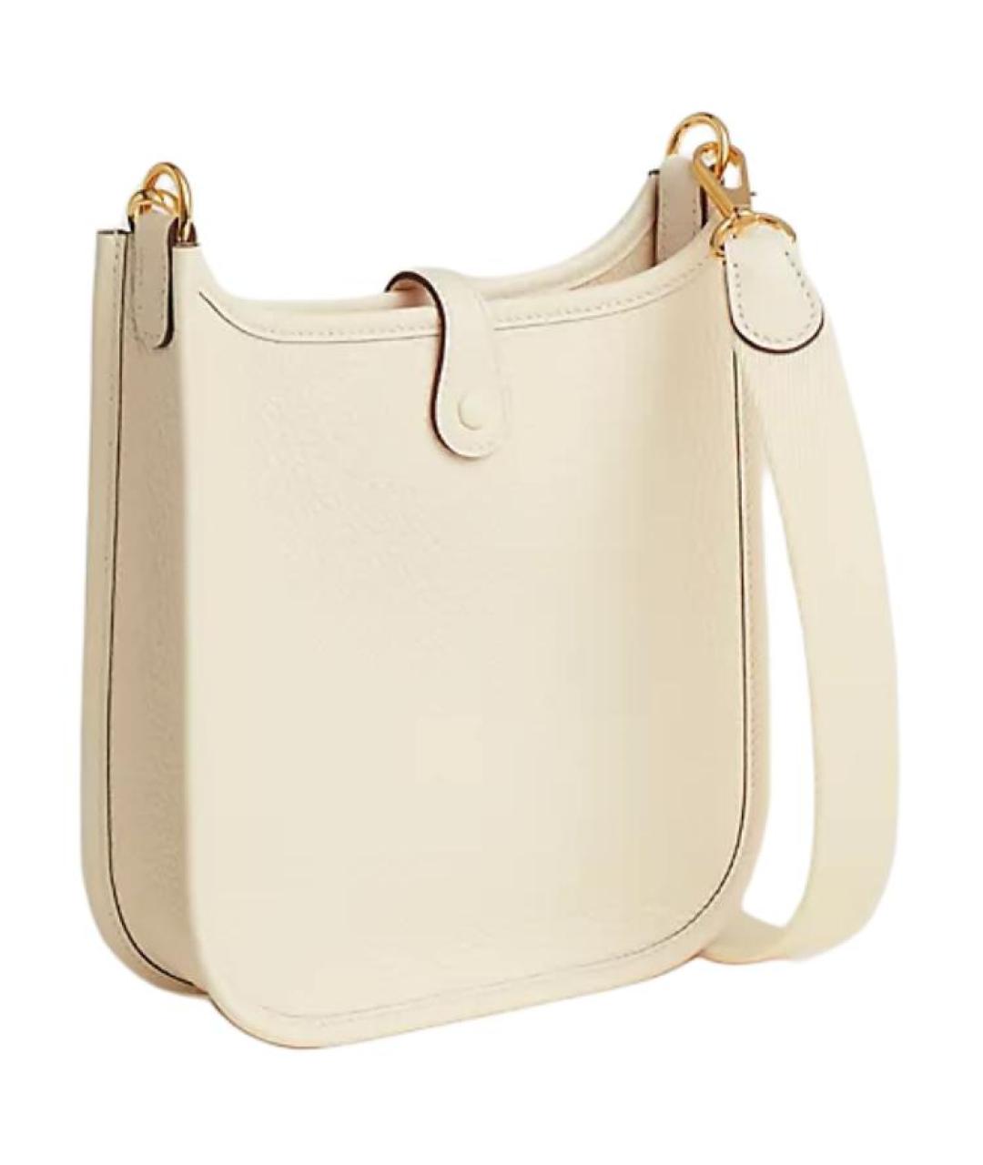 HERMES Бежевая кожаная сумка через плечо, фото 3