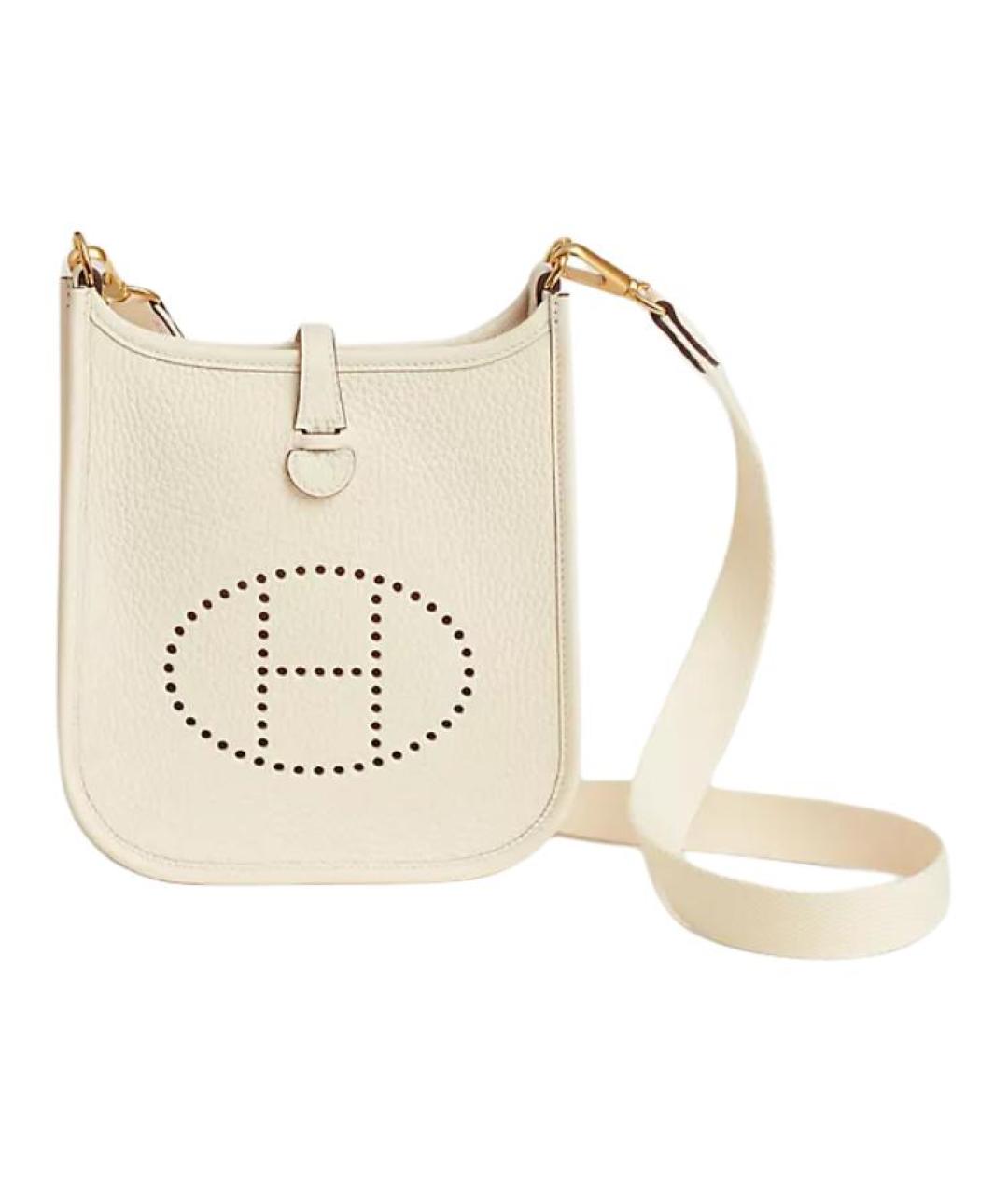 HERMES Бежевая кожаная сумка через плечо, фото 1