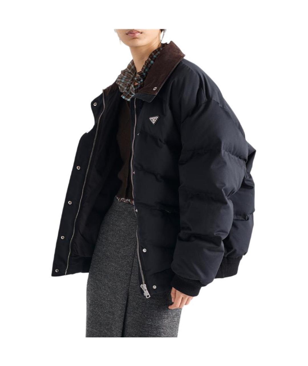 PRADA Черный хлопковый пуховик, фото 5