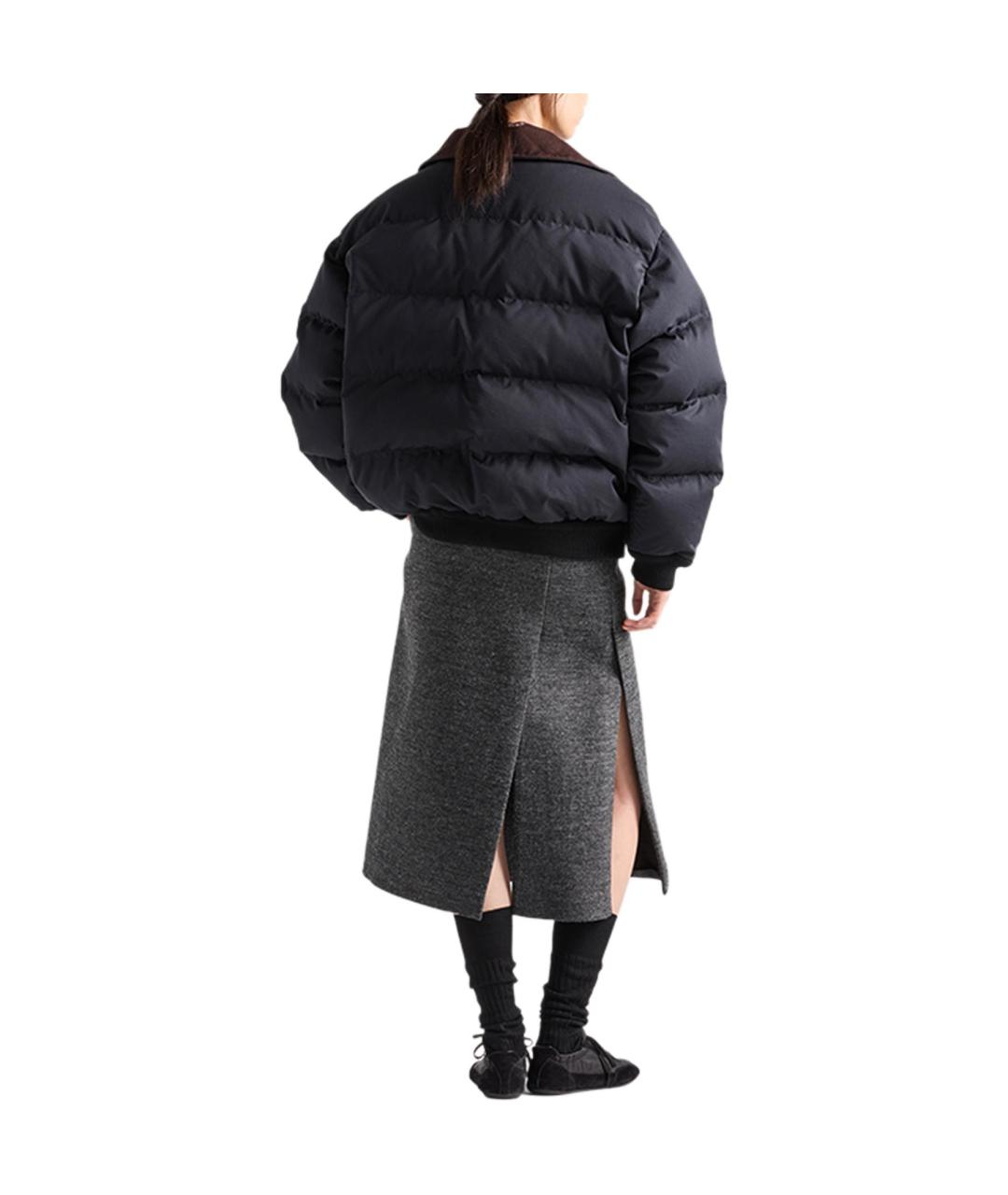 PRADA Черный хлопковый пуховик, фото 4