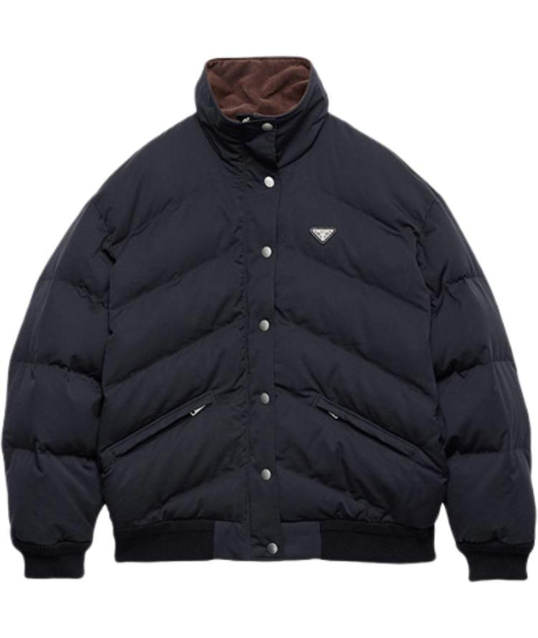 PRADA Черный хлопковый пуховик, фото 1