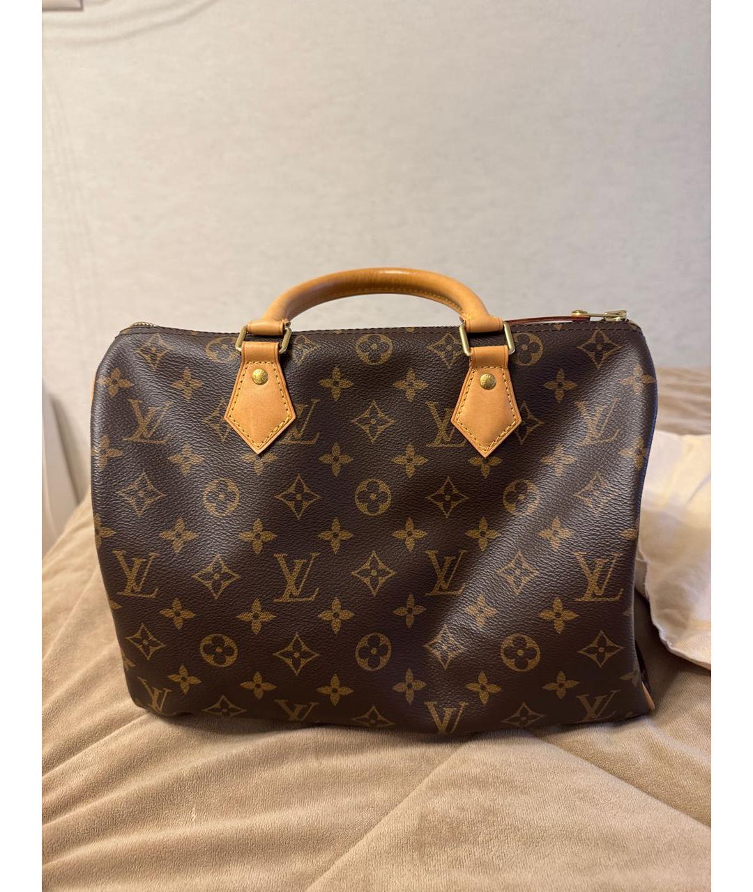 LOUIS VUITTON Коричневая сумка с короткими ручками, фото 3