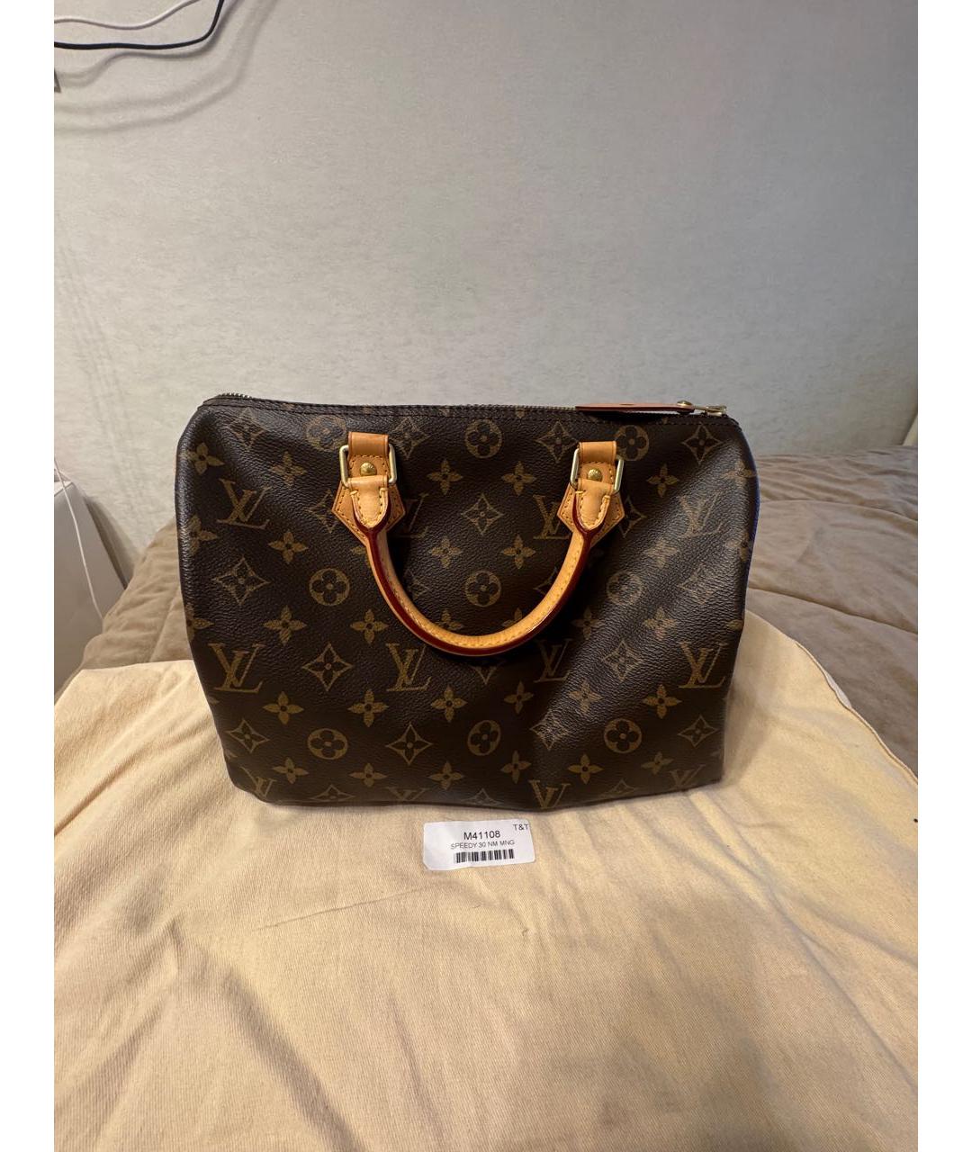 LOUIS VUITTON Коричневая сумка с короткими ручками, фото 9