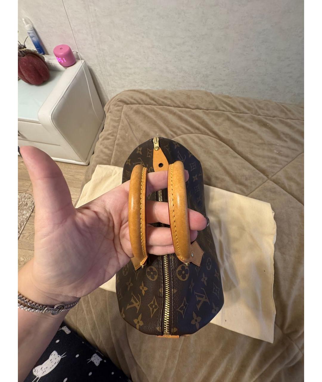 LOUIS VUITTON Коричневая сумка с короткими ручками, фото 8