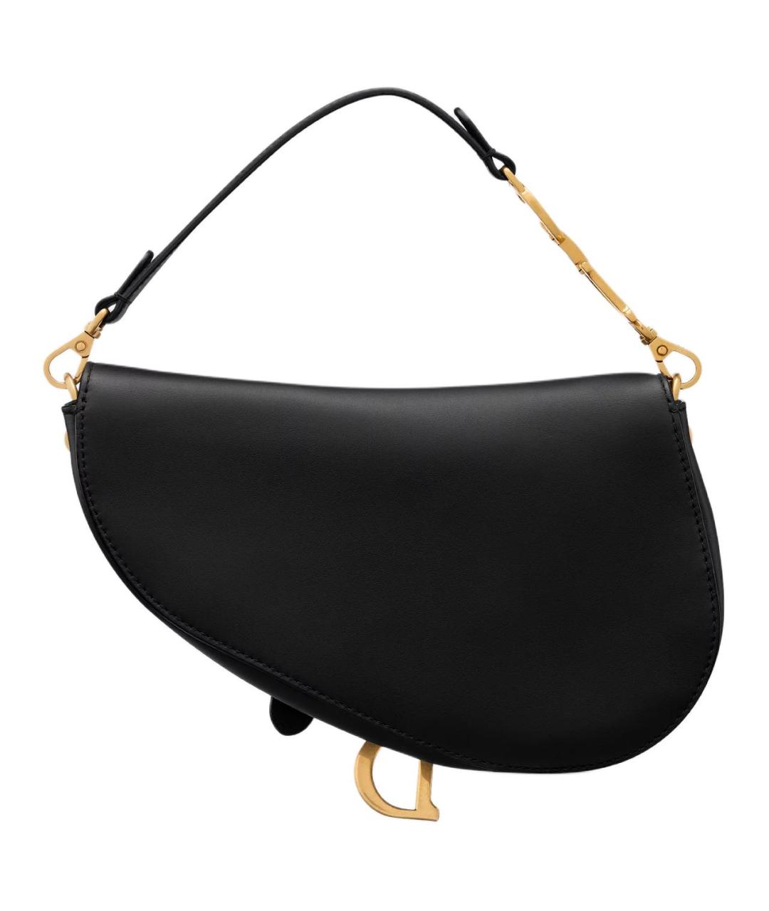 CHRISTIAN DIOR Черная кожаная сумка через плечо, фото 2