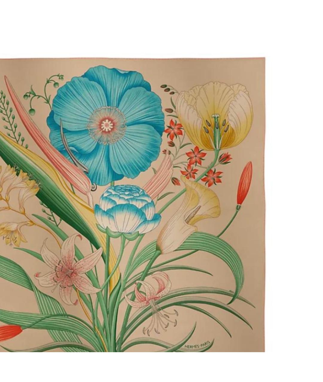 HERMES Мульти шелковый шарф, фото 2