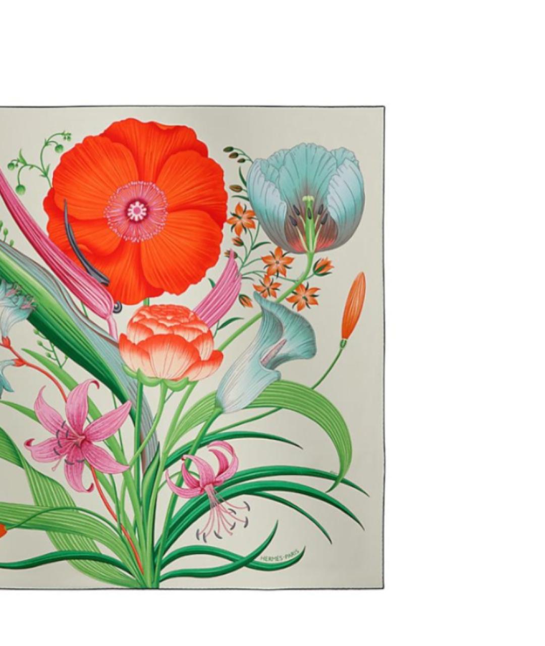 HERMES Мульти шелковый шарф, фото 2