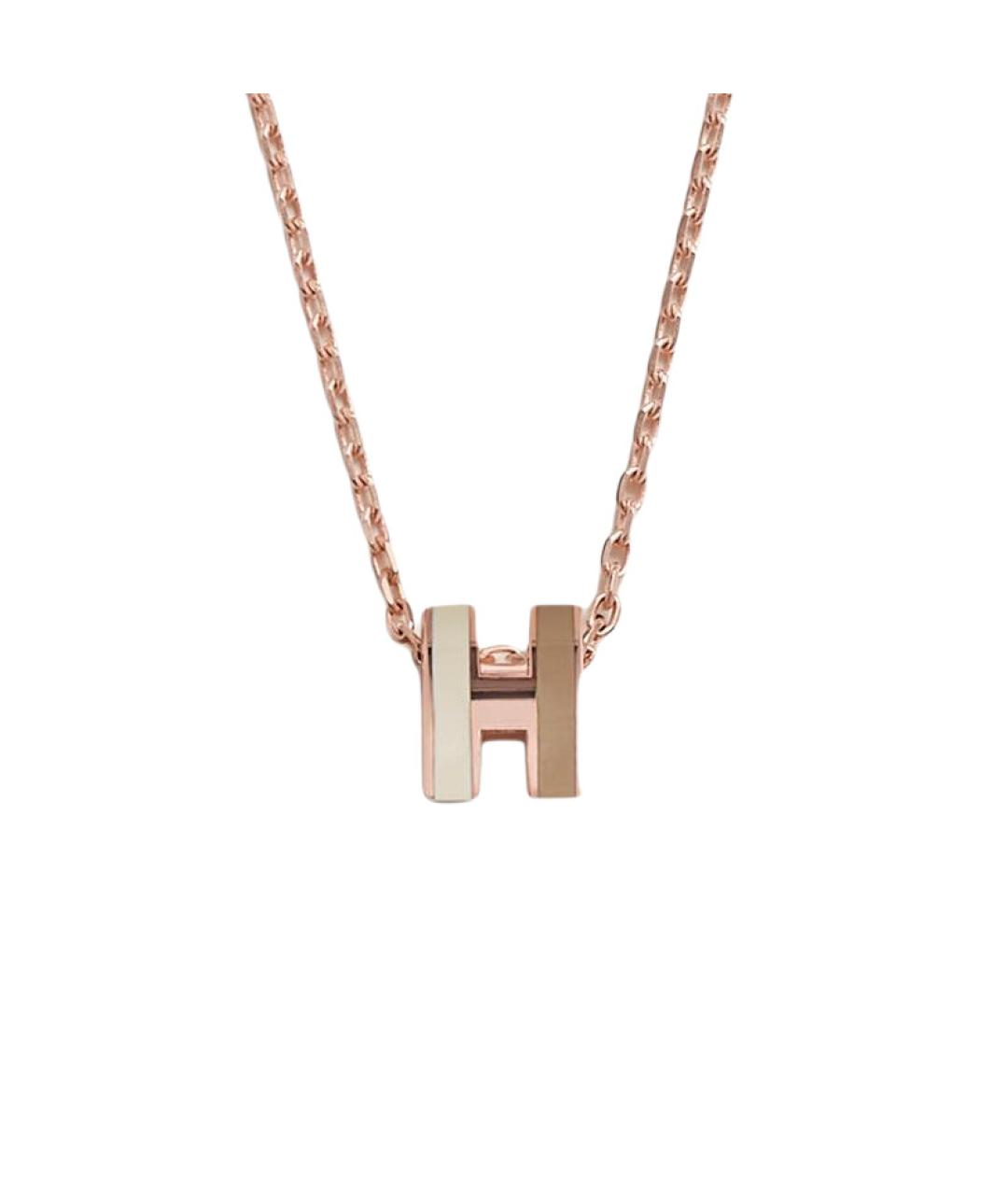 HERMES Золотая металлическая подвеска, фото 1