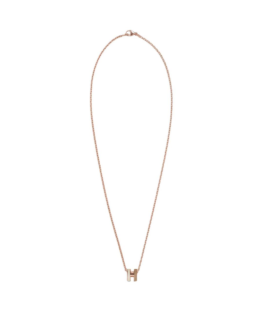 HERMES Золотая металлическая подвеска, фото 2